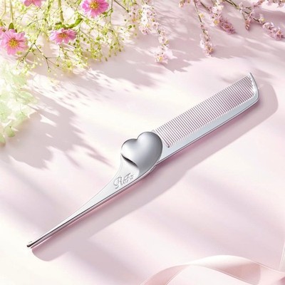 ReFa HEART COMB Aira Silver Foldable Hair Comb Brush Anti-Static