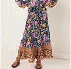 Spell And The Gypsy Butterfly Midi Skirt-Firefly Women’s S Tiered Floral Viscose