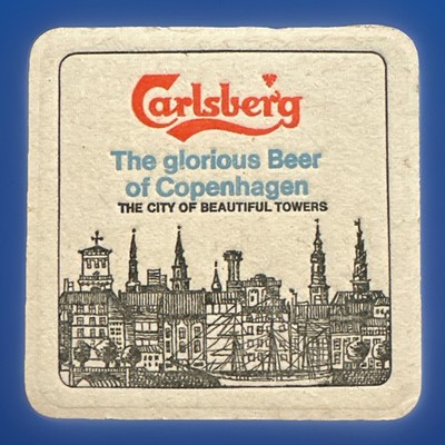 Bierdeckel  Carlsberg  - The glorius Beer of Copenhagen , 2seitig  , Zustand 2-