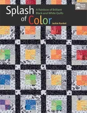 Splash of Color: A Rainbow of Brilliant Black-And-White Quilts by Jackie Kunkel