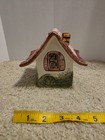 Ceramic Cottage Village House Figurine "WELCOME" Sign 3D Glossy Floral 6in — photo 7