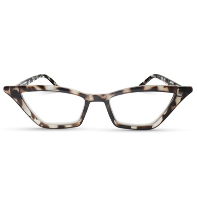 Gray Tortoise Funky Cat Eye Reading Glasses for Women with Sturdy Made - Spri...