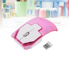 2.4G 3 Tasten Transparente Beleuchtung drahtlose optische (pink)