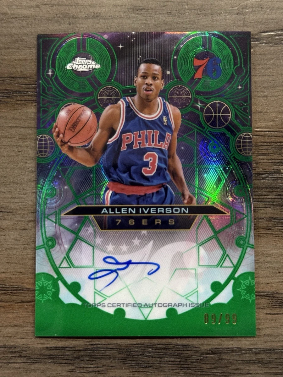 Topps Allen Iverson Basketball Autographed Sports Trading Cards