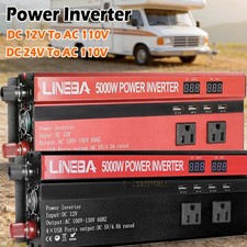 5000W Sine Wave Solar Converter 3000W Car Power Inverter DC 12V To AC 110V 4 USB