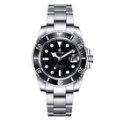 Corgeut 40mm Diving Men's Automatic Watch NH35A Sapphire Glass Black Dial Lume