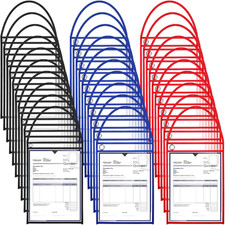 30 Pack Shop Ticket Holders for 9 X 12 Inches Hanging Sleeve Job Ticket Holders
