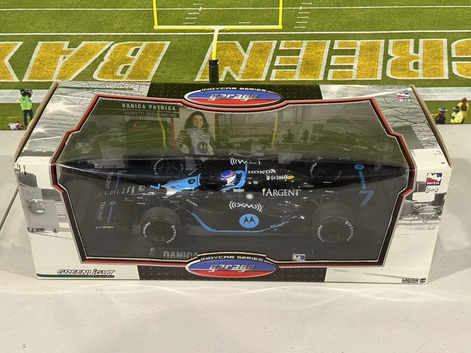Greenlight 1:18 Danica Patrick 2007 #7 XM / Argent Honda IndyCar coche fundido en caja Foto 2 de 3