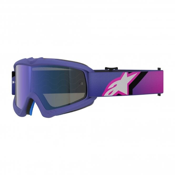 Alpinestars (MX26) Youth Goggles - Vision CORP - Purple/Pink Fluo w/Mirror Blue