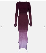 THE ATTICO Reversible colorblocked midi dress