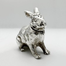 Edwardian Novelty Rabbit Pepperpot Sterling Silver London 1905 B Muller & Son