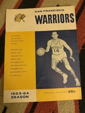 1963 64 San Francisco Warriors Program Wilt Chamberlain NBA Vintage