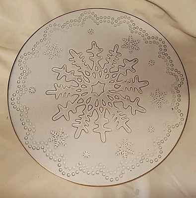 Snowflake Cake Stand, Glazed Terra Cotta, Threshold Target Brand 