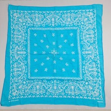 Vintage USA MADE Soft Cotton Colorfast Paisley Bandana Handkerchief Biker Hankie