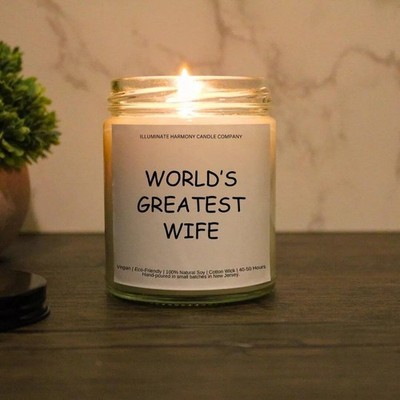 World's Greatest Wife Candle | Wife Birthday Gift | Anniversary Present | Newly