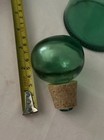 Green Glass Decorative Decanter with Stopper 17” Tall — photo 5