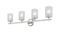 Z-Lite 1934-4V-PN Dover Street 4 Light 33 inch Polished Nickel Vanity Wall Light