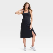 Slit Active Midi Maternity Dress - Isabel Maternity by Ingrid & Isabel
