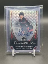 2023-24 UD SP Authentic Pageantry Auto Andrei Svechnikov Carolina Hurricanes