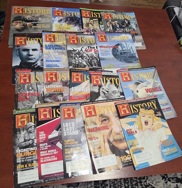 LOT OF 18 HISTORY CHANNEL MAGAZINES