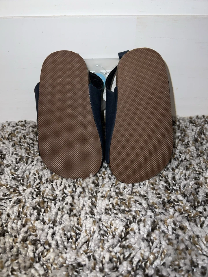 Sandalias Carters Bebé 3-6 Meses Azul Marino Y Marrón Correas Zapatilla ZapatoNiños Niñas Nuevas Foto 3 de 4
