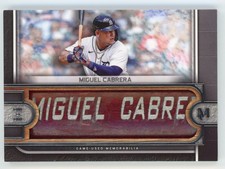 2023 Topps Museum Collection Miguel Cabrera 1/1 BAT NAMEPLATE