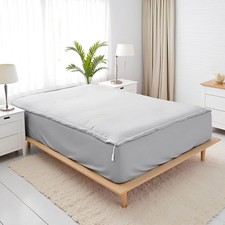 Queen Size Zipper Fitted Sheet 60X80 Silver G...