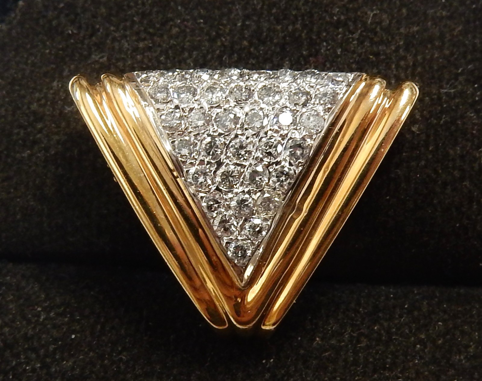 Gorgeous 36 Diamond Set Solid 14K Gold Slide Pend… - image 1