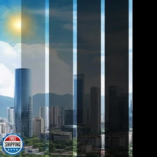 FuFin One Way Window Privacy Film with Installation Tools, 10% VLT Window Tin