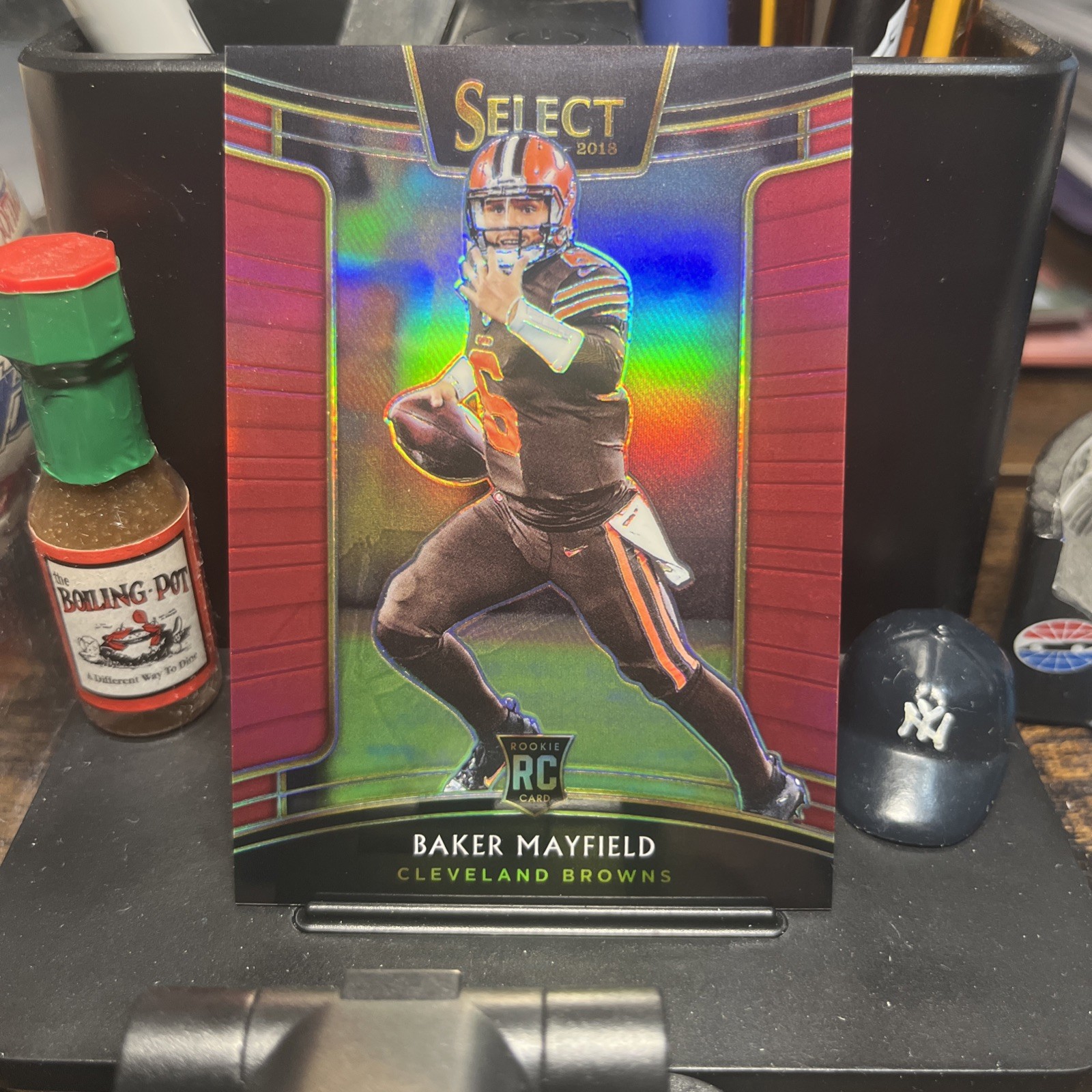 2018 Panini Select Concourse Baker Mayfield #30 Maroon Prizm SP #26/99 Bucs