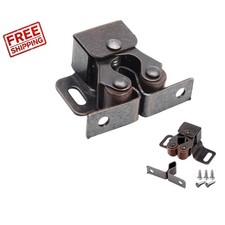 Sturdy 6 Piece Bronze Latch Set - Double Roller Design for Cabinets  Closets