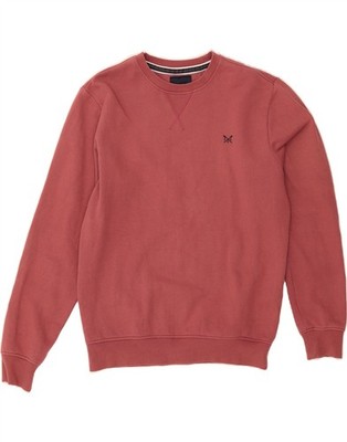 CREW CLOTHING Herren Sweatshirt Pullover Small Rosa Baumwolle CI03