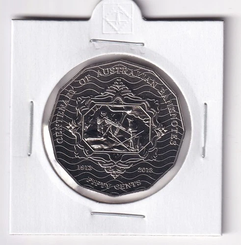 AUSTRALIAN: 2013 50 CENT CENTENARY OF AUSTRALIAN BANKNOTES UNC COIN #6145