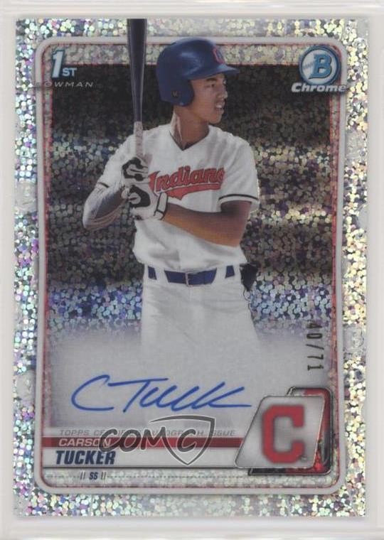 2020 Bowman Draft Chrome Picks Sparkle Refractor 40/71 Carson Tucker Auto 4k8