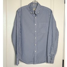 J Crew Slim Fit Secret Wash Organic Cotton Striped Button Down Shirt Mens Size S