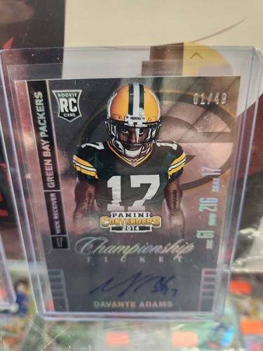 Davante Adams [No Ball Autograph Championship Ticket] #212 2014 Panini Contenders card