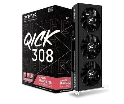 XFX Speedster QICK 308 AMD Radeon RX 6600 XT Black GDDR6 8GB Graphics Card XFX 