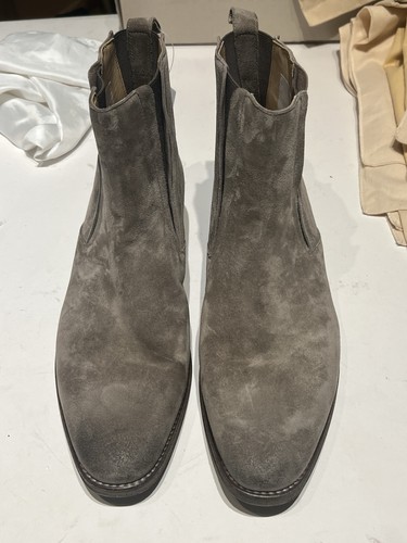 John Varvatos Colección Ludlow Cuero Chelsea Taupe Gamuza Botas 11 - Imagen 2 de 7