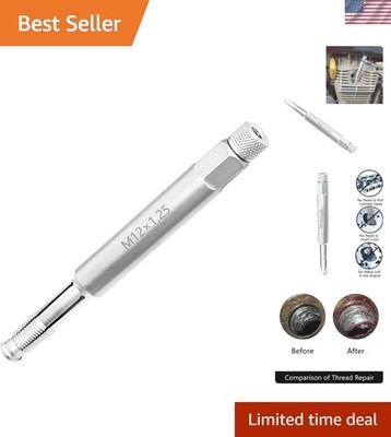 Effortless Spark Plug Thread Repair Tool - 12mm Size, Metal Shavings Prevention
