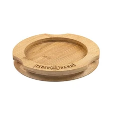 Feuerhand Fuel Lantern Coaster, Protects Surfaces, Coated Bamboo, 7.3 x 7.3 inch
