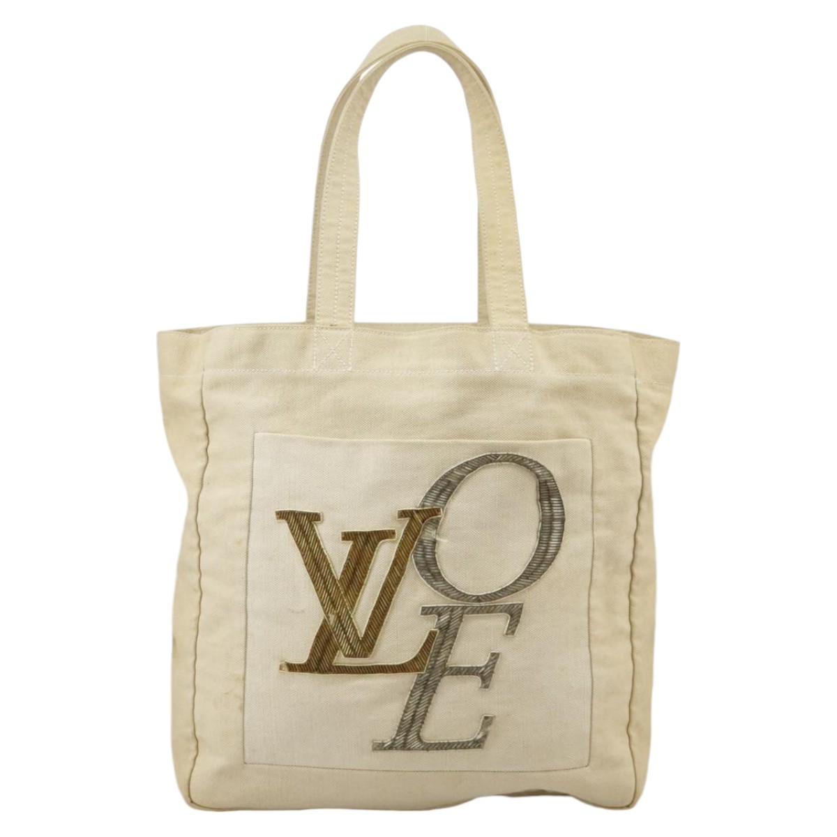 Louis Vuitton That's Love Tote Bag in Beige Canvas Authentic Luxury