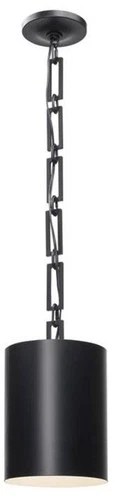 Crystorama Alston 8" Wide Matte Black 1-Light Cylinder Mini Chandelier - Picture 1 of 4