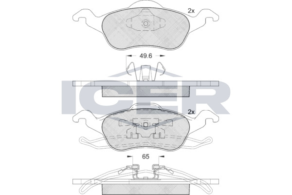 Bremsbelagsatz Vorne Ate-System FüR Ford Focus I DAW DBW DNW Stufenheck 98-05-image