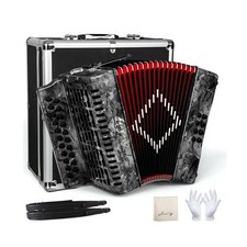 Accordion   21 Keys 8 Bass Adult Push-Pull Heterophonic B/C Tone Accordion