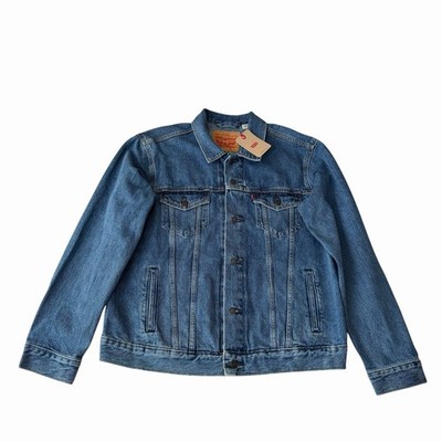 Levis Denim Jacket Men's Size L Blue Trucker WaterLess Medium Wash 72334-0130