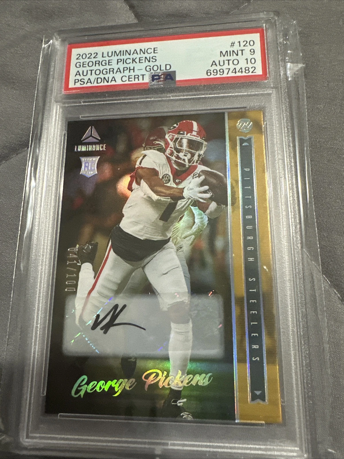 George Pickens Panini Luminance #120 Autograph-Gold