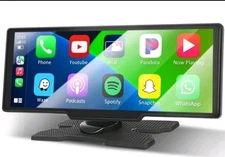 Hikity 10.26 inch Touch Screen Wireless Apple CarPlay Portable Car Stereo 