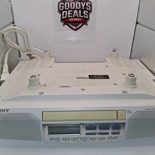 Sony Space Saver Under Cabinet CD Player Clock Radio AM/FM Mega Bass ICF-CD513