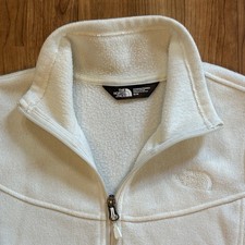 The North Face Womens Fleece Quarter Zip Pullover Size M Creamy White Outdoor