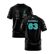 George Russell #63 Racing Team 2025 AOP Shir Fan Made All Sizes